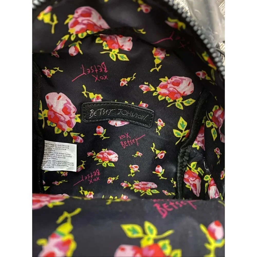 Betsey Johnson Christmas Black Cat Backpack & Cardholder